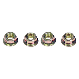 Dorman® - M10-1.50 mm Steel (Class 10) Yellow Zinc Metric Coarse Hex Flange Nut (4 Pieces)