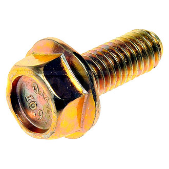 Dorman® - Metric M6-1.0 x 16 mm Coarse Zinc-Plated 10.9 Class Steel Flanged Hex Head Bolts