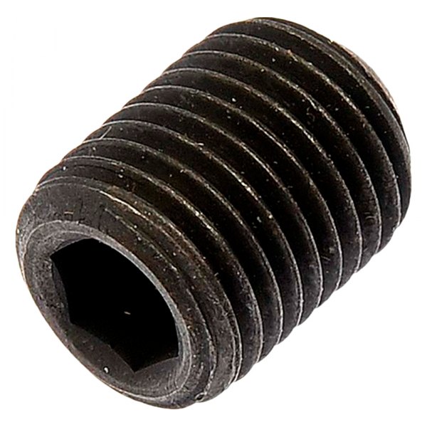 Dorman® - SAE 3/8"-24 x 1/2" UNF Black Oxide Steel Cup-Point Socket Set Screws with Flat Tip