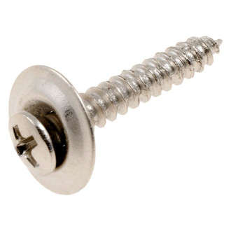 Dorman® - AutoGrade™ #8 x 1" Steel Chrome Phillips Trim Head SEMS Screws (5 Pieces)