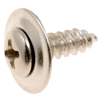 Dorman® - AutoGrade™ #8 x 5/8" Steel Chrome Phillips Trim Head SEMS Screws (5 Pieces)