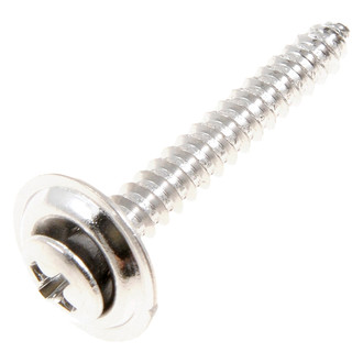 Dorman® - AutoGrade™ #8 x 1-1/4" Steel Chrome Phillips Trim Head SEMS Screws (5 Pieces)