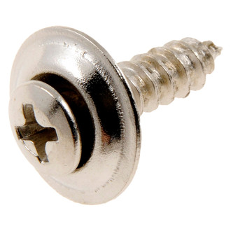 Dorman® - AutoGrade™ #10 x 3/4" Steel Chrome Phillips Trim Head SEMS Screws (5 Pieces)