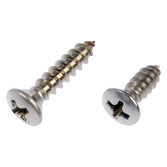 Dorman® - #8 x 1/2", 3/4" Natural Phillips Oval Head Self-Tapping Screw Assortment (8 Pieces)