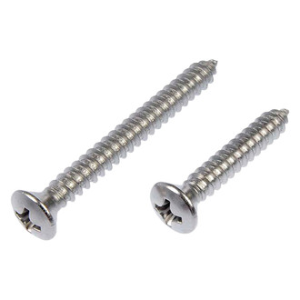 Dorman® - #8 x 1", 1-1/2" Steel Natural Phillips Oval Head Self-Tapping Screw Assortment (8 Pieces)