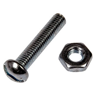 Dorman® - AutoGrade™ #10-32 x 1" Steel Zinc-Plated Slotted Round Head SAE Machine Screws with Nuts (8 Pieces)