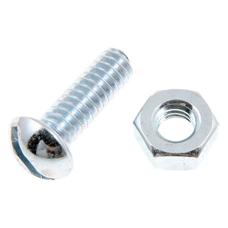 Dorman® - AutoGrade™ 1/4"-20 x 3/4" Steel Zinc-Plated Slotted Round Head SAE Machine Screws with Nuts (20 Pieces)