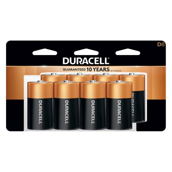 Duracell® - COPPERTOP™ D 1.5 V Alkaline Primary Batteries (8 Pieces)