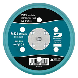 Dynabrade® - 6" Urethane Non-Vacuum Short Nap Hook Back-Up Pad