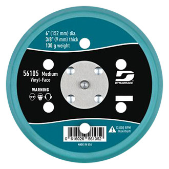 Dynabrade® - 6" 6-Hole Vinyl Face PSA Back-Up Pad