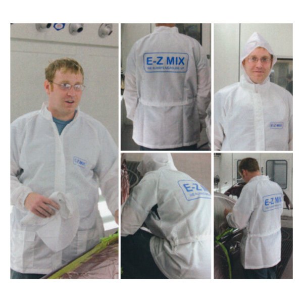 E-Z Mix® - X-Large Carbon Fiber Threads White Anti Static Lab Coat