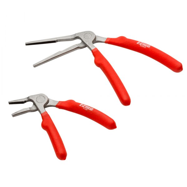 EZRED® - 2-piece 6" to 8" Box Joint Bent Jaws Dipped Handle Spring Loaded No Kiwi Bend Head Needle Nose Pliers Set