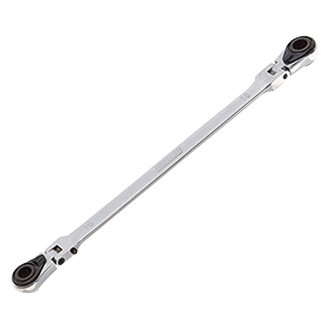 EZRED® - 16 x 18 mm 12-Point Locking Flexible Head Reversible Ratcheting Long Pattern Double Box End Wrench