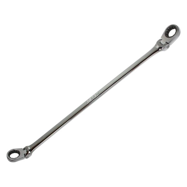 EZRED® - 17 x 19 mm Spline Locking Flexible Head Reversible Ratcheting Long Pattern Double Box End Wrench