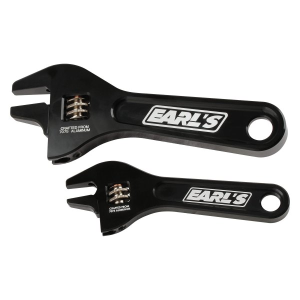 Earl's Performance Plumbing® - 2-piece -3AN to -12AN Black Anodized Plain Handle Adjustable Wrench Set