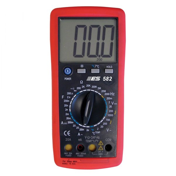 Electronic Specialties® - Multimeter with Amp Shutters (AC/DC Voltage, AC/DC Current, Resistance, Capacitance, Frequency, Diode Test, Continuity Test, Temperature Measurement)