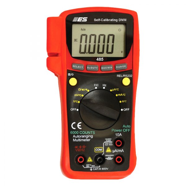 Electronic Specialties® - Self Calibrating True-RMS Multimeter (AC/DC Voltage, AC/DC Current, Resistance, Capacitance, Diode Test, Duty Cycle, Continuity Test, Temperature Measurement)