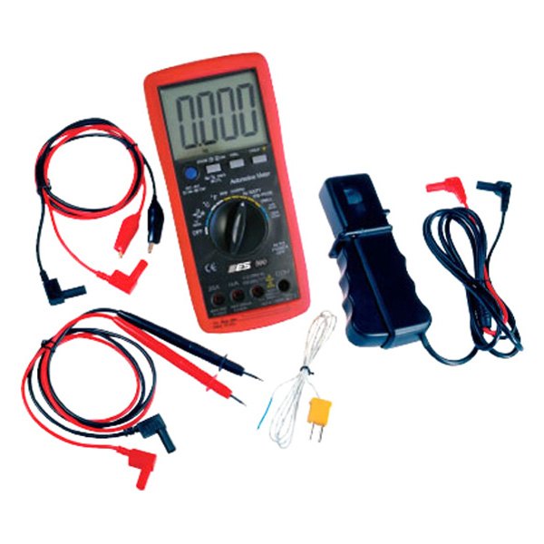 Electronic Specialties® - Multimeter with Automotive Engine Analyzer and Temperature Functions (AC/DC Voltage, AC/DC Current, Resistance, Capacitance, Frequency, Diode Test, Dwell Angle, RPM, Duty Cycle, Continuity Test)