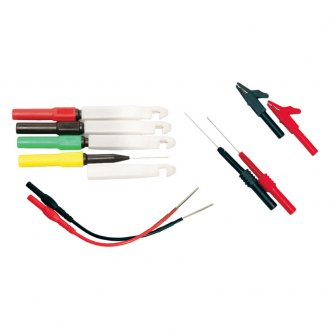 Heavy Duty Puncture Probe Wire-Piercing Test Clips Testeronics 54-in-1 Multimeter Test Probe and Test Lead Kit for Electronic Specialties Automotive Multi-Type Back Probe Set Alligator Clips 