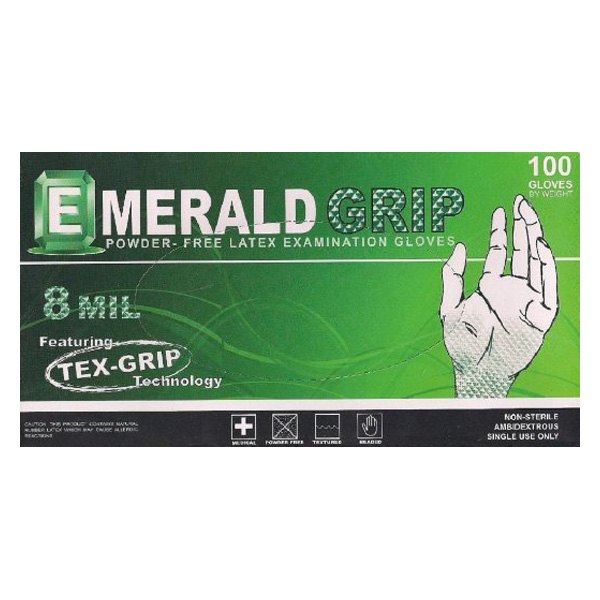 Emerald PPP® - Emerald GRIP™ Large Powder-Free Natural Latex Disposable Gloves
