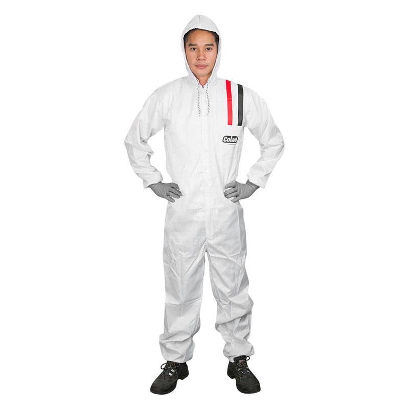 Painter Coveralls - Cotton, Microporous, Hooded, Anti-Static Full