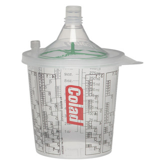 EMM Colad® - Snap Lid System™ 50 Pieces 350 ml Disposable Gravity Feed Cups with 190 Micron Paint Filter