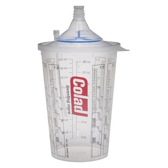 EMM Colad® - Snap Lid System™ 40 Pieces 900 ml Disposable Gravity Feed Cups with 130 Micron Paint Filter