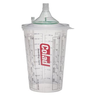 EMM Colad® - Snap Lid System™ 40 Pieces 900 ml Disposable Gravity Feed Cups with 190 Micron Paint Filter