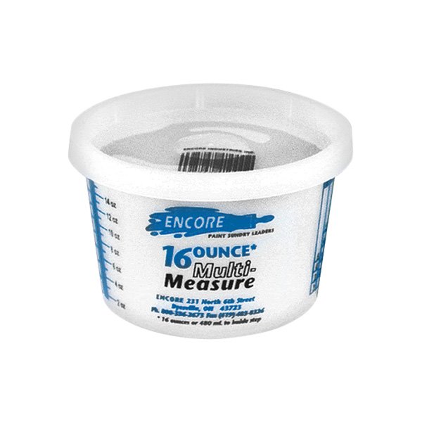 Encore Plastics® - 16 oz. Plastic Clear Mix and Measure Mixing Container