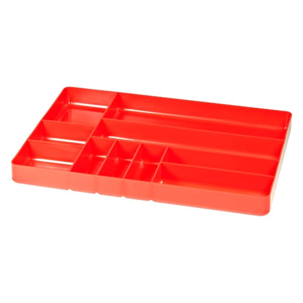 Ernst® - 11" x 16" Plastic 10-Compartment Red Organizer Parts Tray