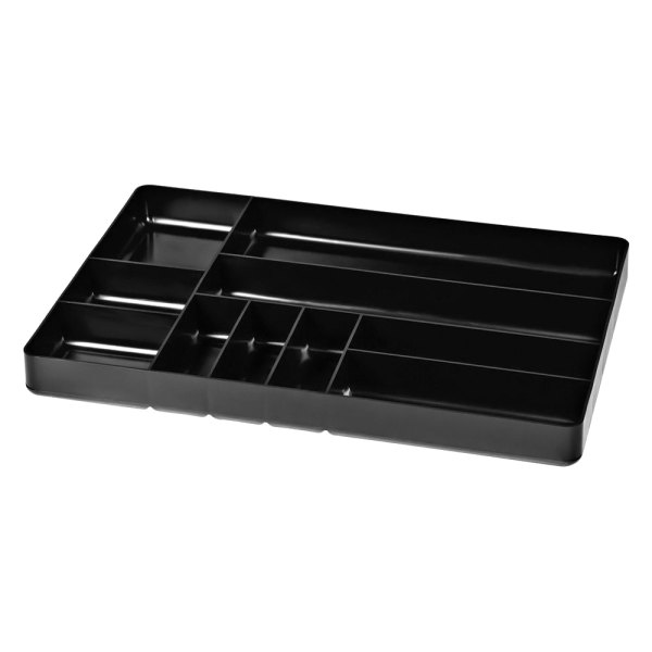 Ernst® - 11" x 16" Plastic 10-Compartment Black Organizer Parts Tray