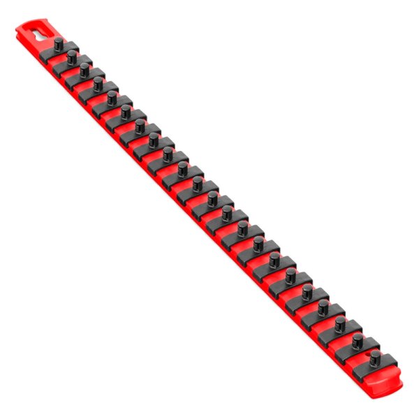 Ernst® - 1/4" Drive 22-Slot Red Magnetic Socket Rail