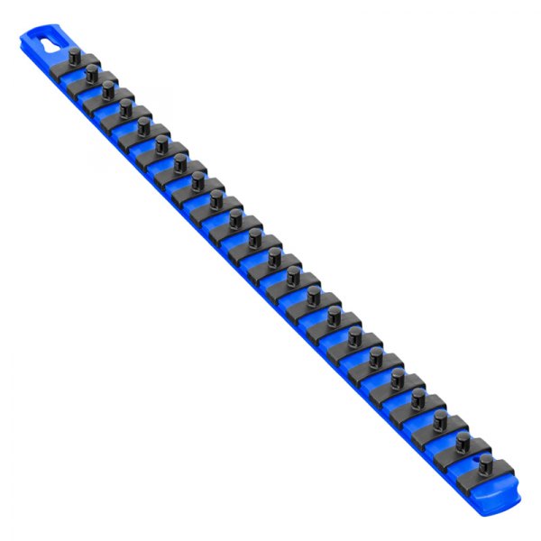 Ernst® - 1/4" Drive 18" 22-Slot Blue Socket Rail