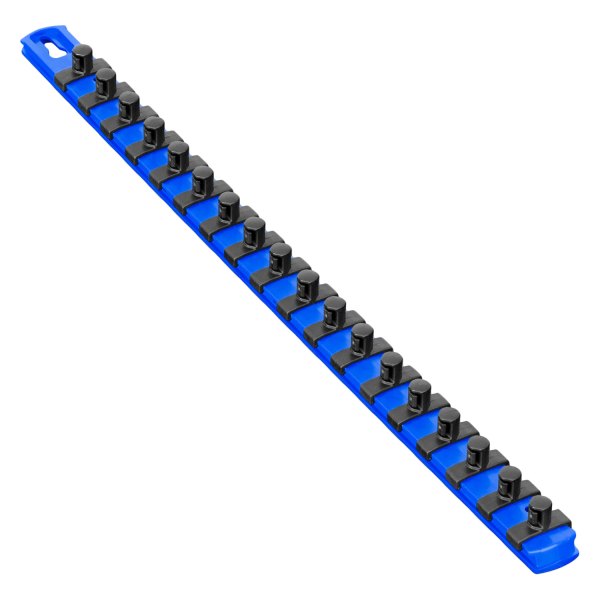 Ernst® - 3/8" Drive 18" 18-Slot Blue Socket Rail