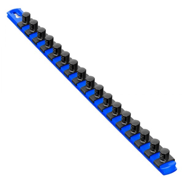 Ernst® - 1/2" Drive 17-Slot Blue Magnetic Socket Rail