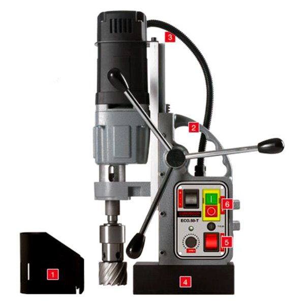 Euroboor® - 1/2" to 2" 110 V Magnetic Drilling Machine with Variable Speed
