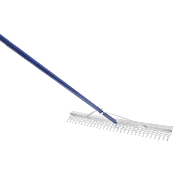 Extreme Max® - 36" Landscape Rake with 66" Steel Handle for Beach and Lawn Care