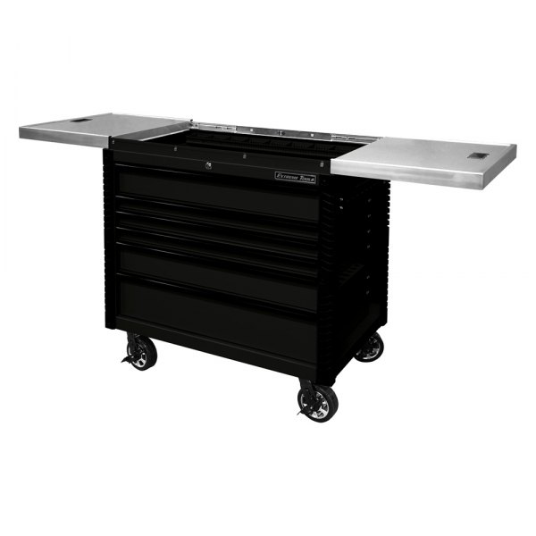 Extreme Tools® - EX Professional™ Matte Black Steel Sliding Top Rolling Tool Cabinet (41.75" W x 25.75" D x 43" H)