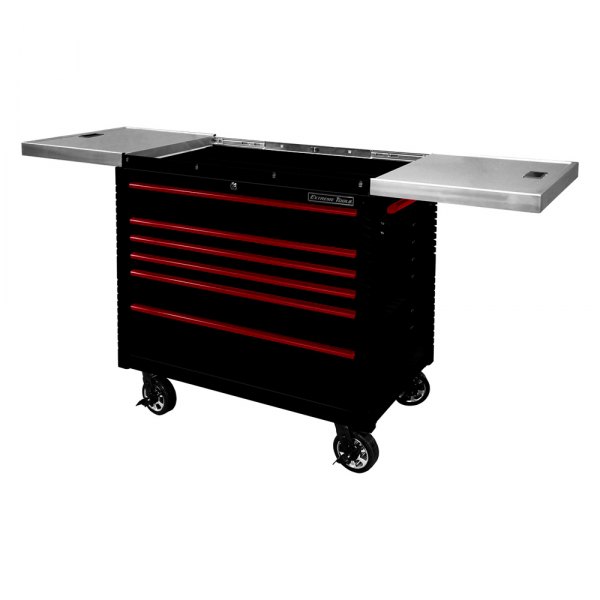 Extreme Tools® - EX Professional™ Red Steel Sliding Top Rolling Tool Cabinet (41.75" W x 25.75" D x 43" H)