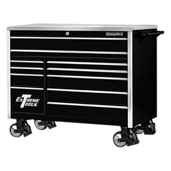 Extreme Tools® - EX Professional™ Black Rolling Tool Cabinet (55" W x 30" D x 46" H)