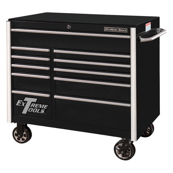 Extreme Tools® - RX™ Black Rolling Tool Cabinet (41" W x 25" D x 41" H)
