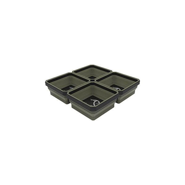 EZRED® - 9" x 9" Green Silica Magnetic Expandable Quad Parts Tray