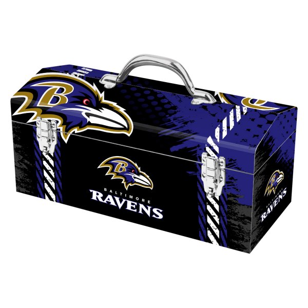Fanmats® - NFL™ Steel Black Baltimore Ravens Portable Tool Box (16.3" W x 7.2" D x 7.5" H)