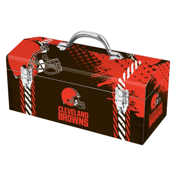 Fanmats® - NFL™ Steel Brown Cleveland Browns Portable Tool Box (16.3" W x 7.2" D x 7.5" H)
