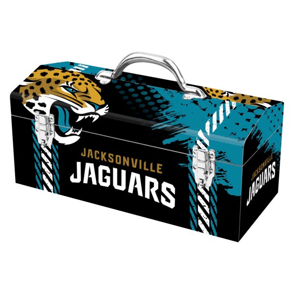 Fanmats® - NFL™ Steel Black Jacksonville Jaguars Portable Tool Box (16.3" W x 7.2" D x 7.5" H)
