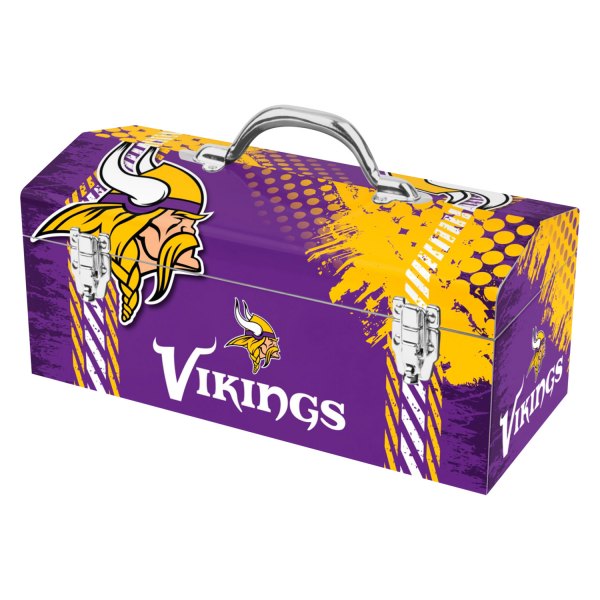 Fanmats® - NFL™ Steel Purple Minnesota Vikings Portable Tool Box (16.3" W x 7.2" D x 7.5" H)