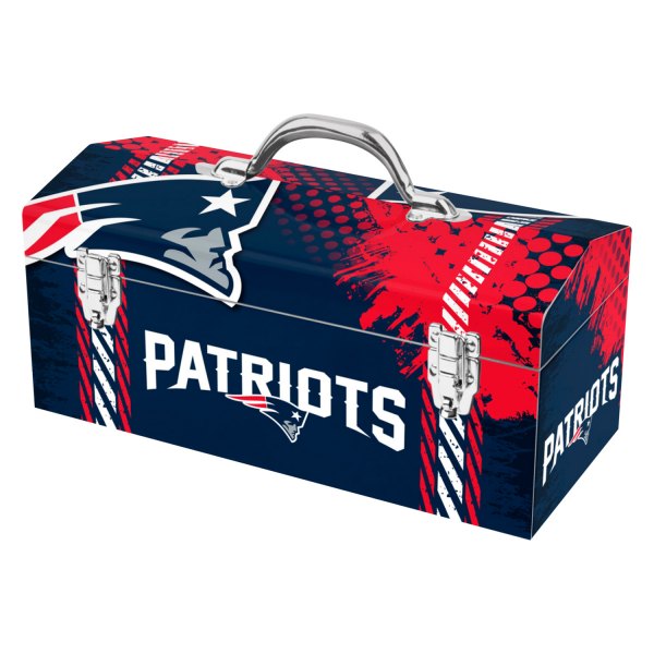 Fanmats® - NFL™ Steel Blue New England Patriots Portable Tool Box (16.3" W x 7.2" D x 7.5" H)