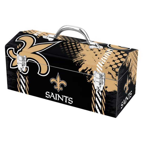 Fanmats® - NFL™ Steel Black New Orleans Saints Portable Tool Box (16.3" W x 7.2" D x 7.5" H)