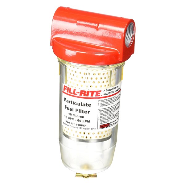 Fill-Rite® - DF Series 18 GPM 10 Micron Clear Bowl Fuel Filter