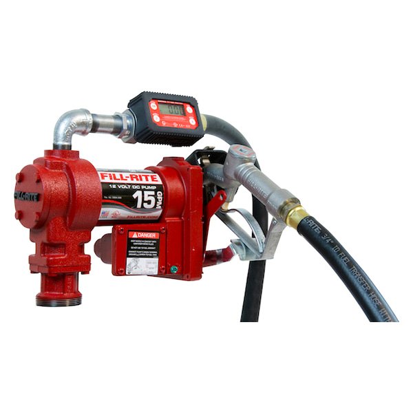Fill-Rite® - FR1200 Series 15 GPM 12 V DC Fuel Transfer Pump with Hose and Automatic Nozzle